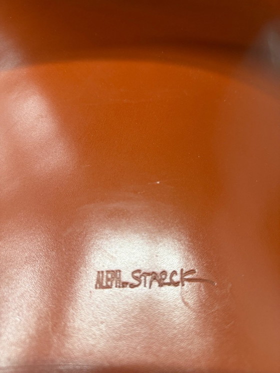 Image 1 of Italian Modern Red Leather Chair by Philippe Starck, 1980s