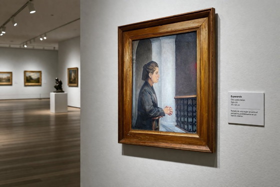 Image 1 of René Griboval – Oil painting, female profile portrait, ca. 1930–1940