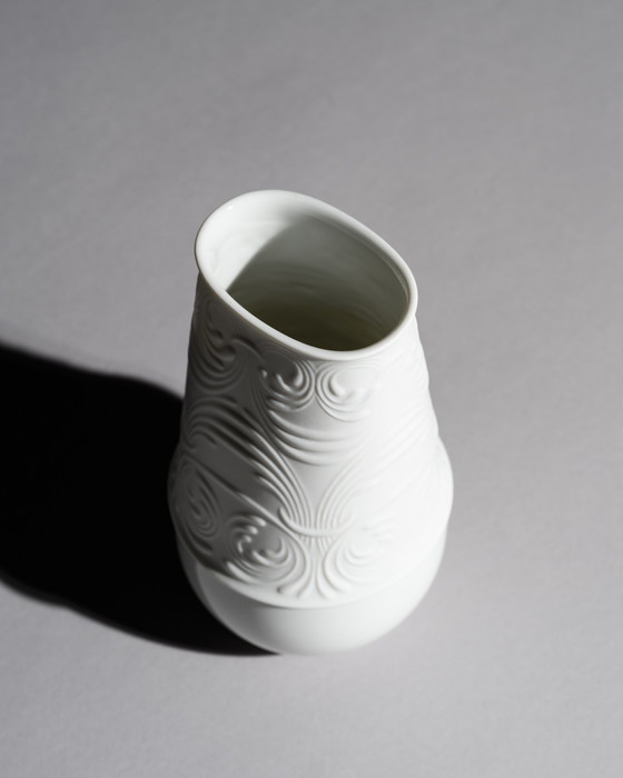 Image 1 of Rosenthal Vase Bjørn Wiinblad Bisque Porcelain Matte & Glossy Relief MCM WGP