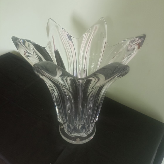 Image 1 of Imposing Vintage Crystal Vase – Art Vannes France – 1960s (4.42 kg)