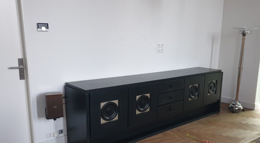 Brutalist sideboard in De Coene style from the 1970s.