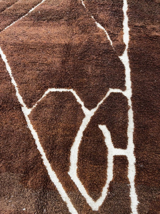 Image 1 of Moderner Berberteppich aus Marokko, 3 x 2 m, handgeknüpfter Wollteppich – Luxus-Beni-Ouarain-Teppich
