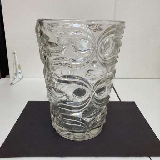 Große Vase aus Vintage-Glas 70'S italienische Arbeit