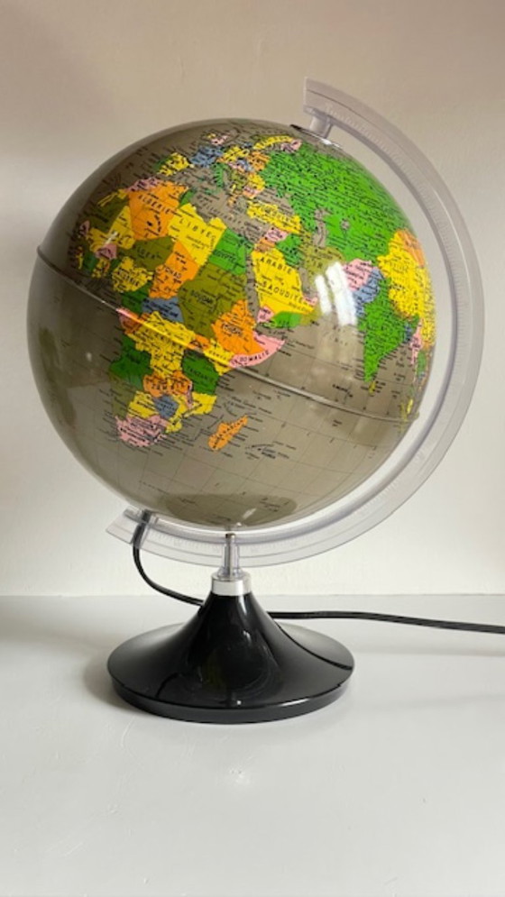 Image 1 of Illuminated Earth Globe Made in Italy