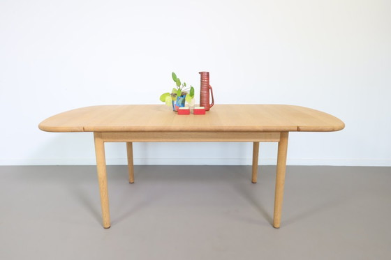 Image 1 of Getama eiken drop-leaf salontafel ,model nr GE 82/85 , ontworpen door Hans Wegner