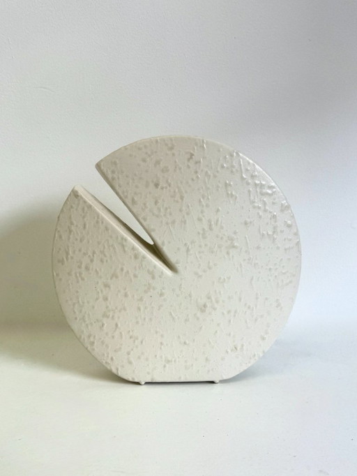 Off-white ceramic vase by Nereo Boaretto