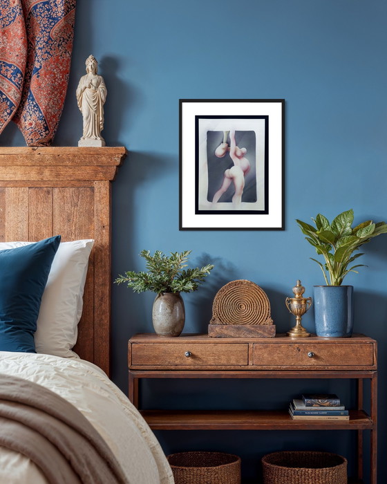 Image 1 of Yvon Adam raro cuadro erótico circa 1985 - enmarcado