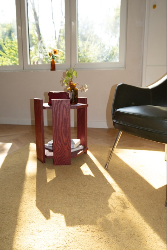 Minimalist Handmade Side Cabinet / Nightstand – Bordeaux Red Wood – Dina De pauw, Side tables (photo 4 of 5)