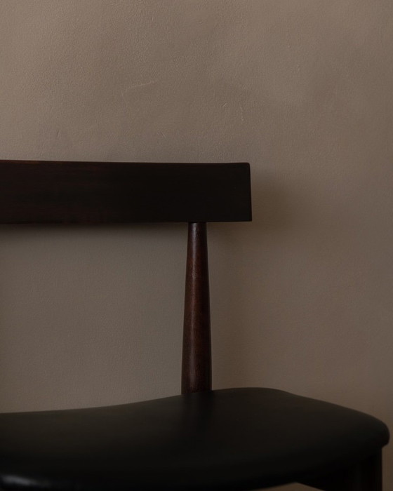 Image 1 of Set van 4 vintage Hans Olsen "Roundette" eetkamerstoelen voor Frem Røjle · Model 631 / 630 serie