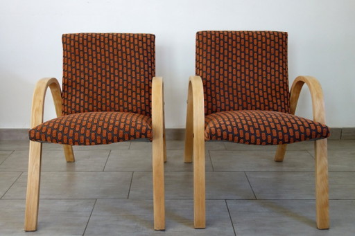 Coppia di poltrone Bow Wood di Steiner, anni '50