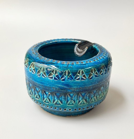 Image 1 of Vintage Ashtray • Rimini Blue • Ceramic • Aldo Londi • Bitossi • 1950