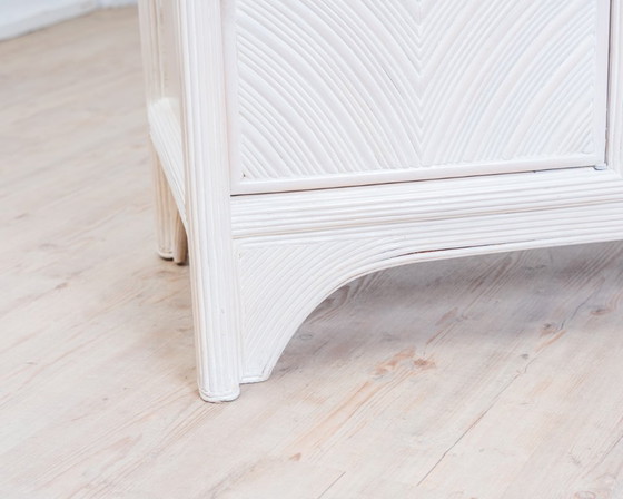 Image 1 of Mid-Century Sideboard Pencil Reed / Reed Rods, Coastal Design 80s.