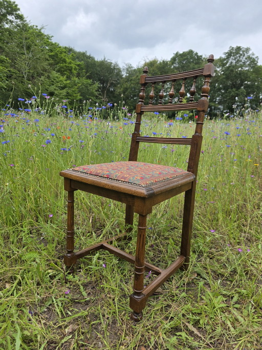 Ensemble de 6 chaises de salle à manger historiques en chêne, vers 1900