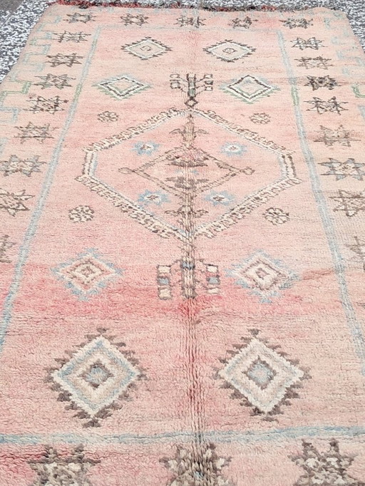 Handgeknoopt Berber kleed wol 266x130cm