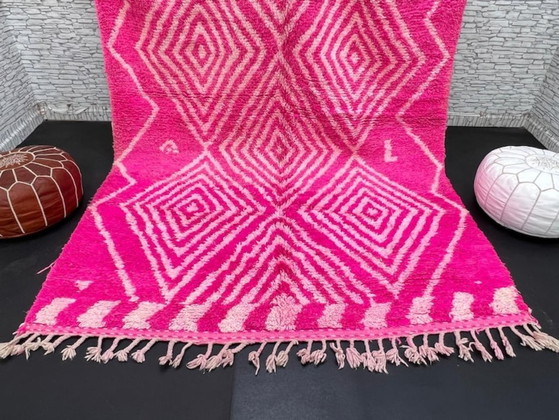 Tapis Rose Bérbere Fait Main Traditionnelle 250cmx150cm – Tappeti, Cotton (photo 7 of 9)