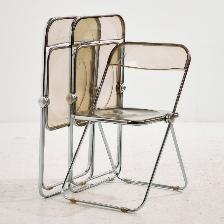 Anonima Castelli, Plia Folding Chairs By Giancarlo Piretti Set Of