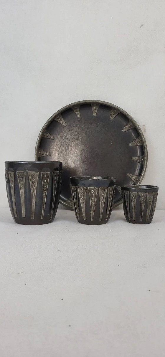 Vasi e vassoio Art Déco – Accessori da tavola, Porcelain, Ceramic, Art Deco (photo 7 of 7)