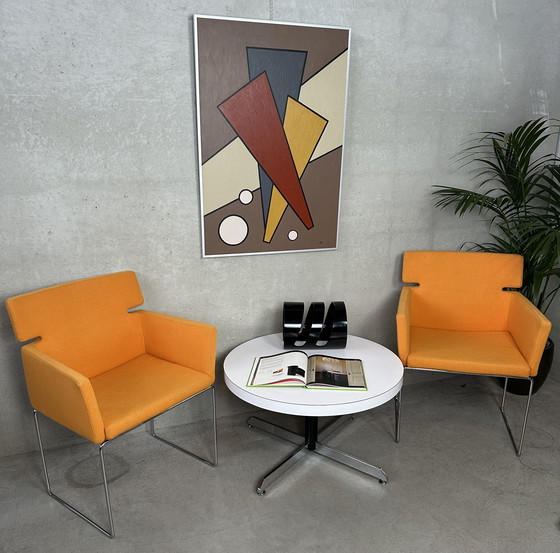 Image 1 of 2x poltrone di design vintage 'Key-s' - Arnold Merckx - Artifort