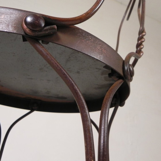 Image 1 of Elegant steel American ice cream parlor chair, 1940s