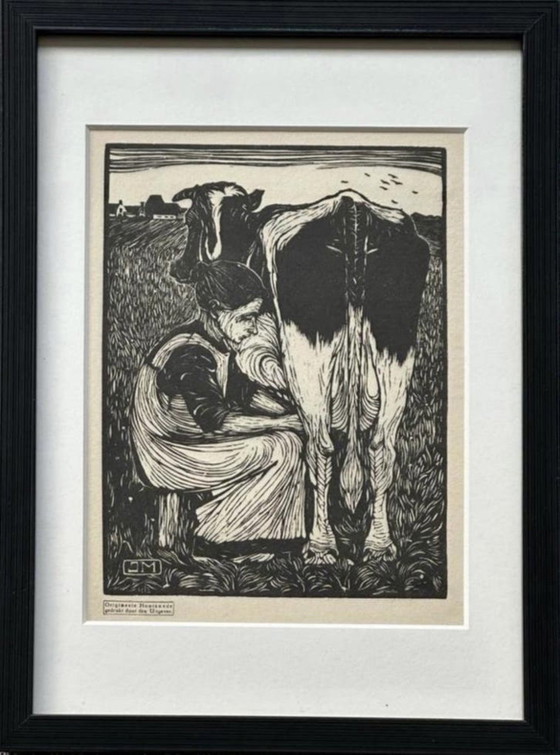Image 1 of Jan Mankes 1889-1920 / Gravure sur bois originale Milker 1927