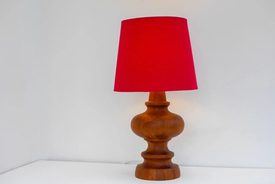Image 1 of Mid-century modern Scandinavian oak table lamp from Möllers