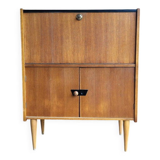 Mueble escritorio secreter, años 50-60