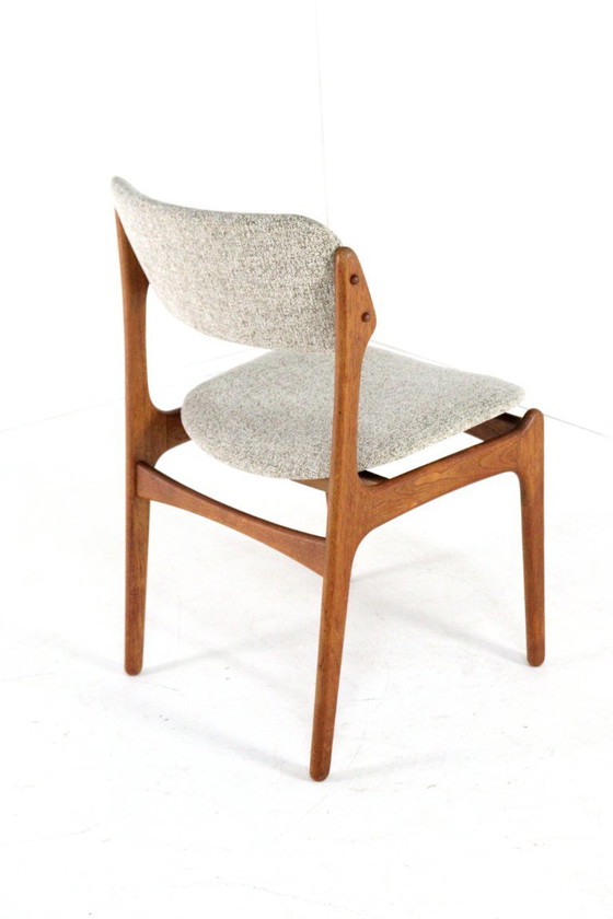 Image 1 of Set of 6 Erik Buch O.D. Mobler Chairs Model 49 Upholstered Vintage