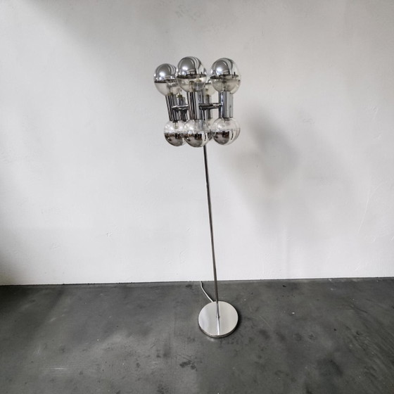 Lampada da terra Vintage Space Age Staff Motoko Ishii, anni '70, design moderno – Lampade da terra, Chrome (photo 6 of 12)