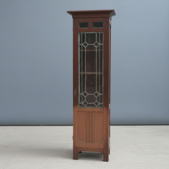 Image 1 of Pair of Art Nouveau Solid Wood Showcases, Central Europe, Circa 1910