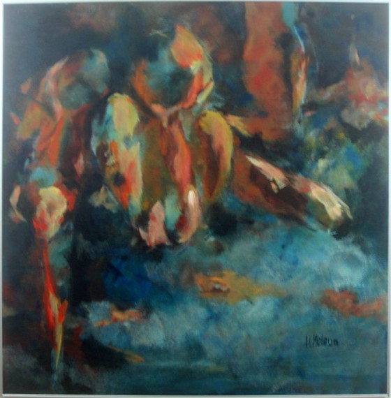 Image 1 of Helma Kotoun - Oil on meranti n.t. (very large)