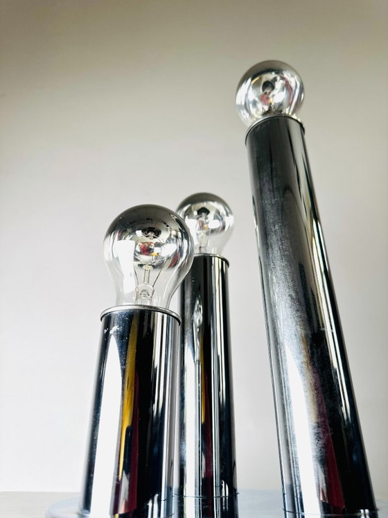 Lampe de table tubulaire chromée modèle V3300/03 par Hustadt Leuchten, Allemagne, années 1970 – polished steel (photo 4 of 6)