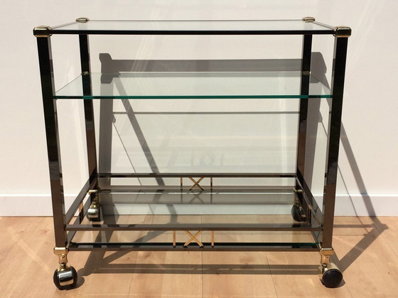 Image 1 of Carrello da portata anni '80 * Vintage Hollywood Regency * Tavolo con ruote