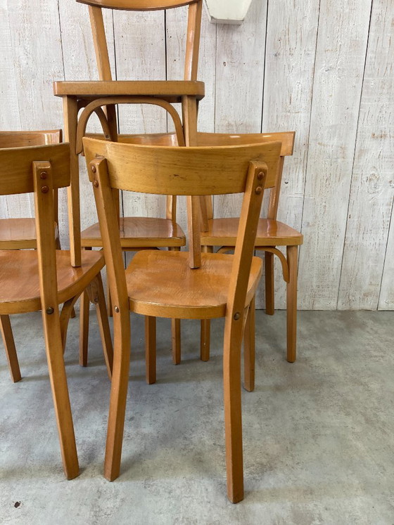 Set van 6 Baumann bistrostoelen – Eetkamerstoelen, Wood (photo 5 of 15)