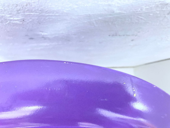 Image 1 of 2 Verner Panton Chairs Classic purple lacquered plastic Vitra signed 90s