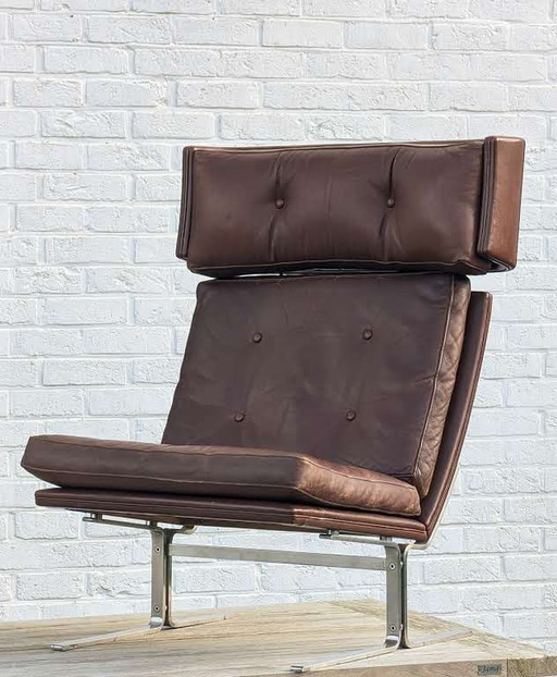 Uniek stuk - lange danoise sculpturale chaise uit 1960, toegeschreven aan Poul Nørreklit