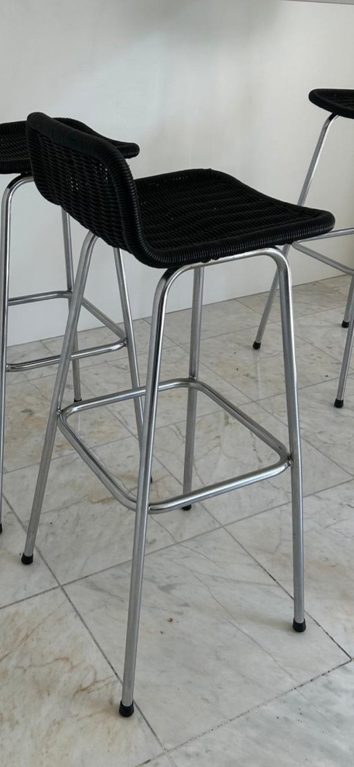Set van 4 barkrukken merk Dirk van Sliedrecht rohe Noordwolde
