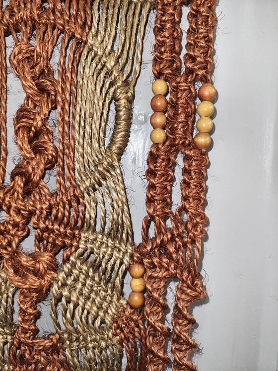 Image 1 of Beautiful Original Vintage Macramé Wall Hanging – 1970s – Boho Chic