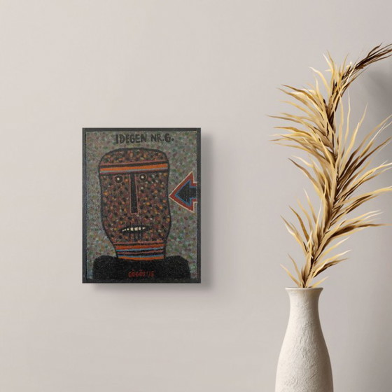 Image 1 of Ferenc Gögös – „Idegen Nr.6“ – Acrylgemälde im eigenen Rahmen