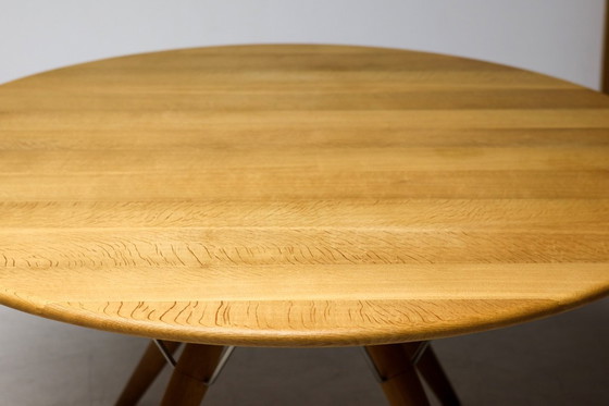 Image 1 of HANS J. WEGNER PP75 DINING TABLE IN OAK WITH ELEVEN OAK CH36 DINING CHAIRS