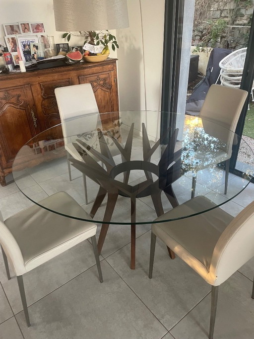 Glazen eettafel ROCHE BOBOIS