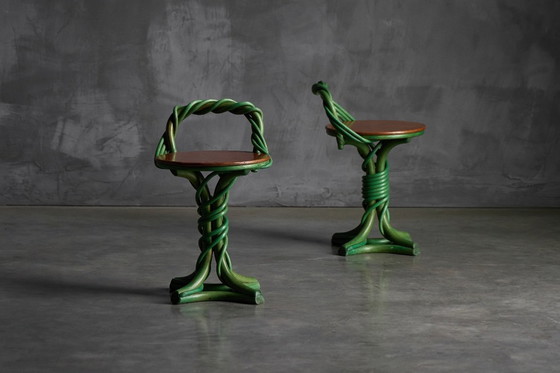 Image 1 of Sgabelli a forma di vite, Francia, fine XX secolo