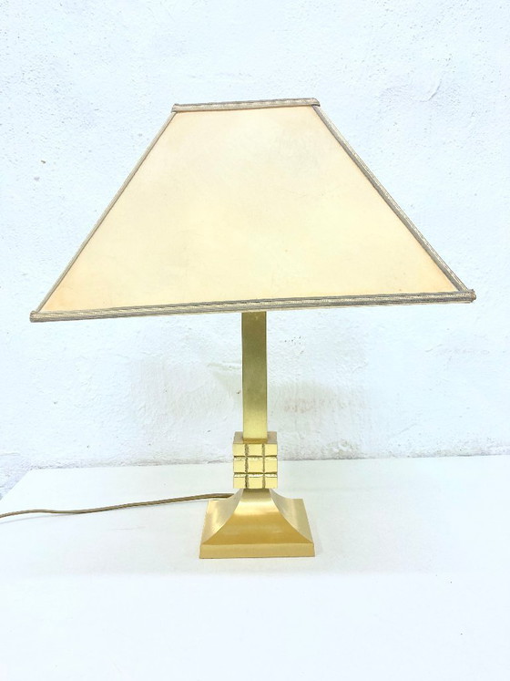 Image 1 of Lampada da tavolo di Kaiser Leuchten con base in ottone, stile Hollywood Regency anni '70/'80.