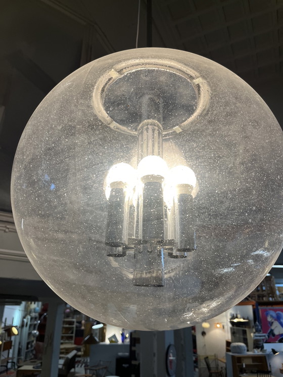 Image 1 of Zeer grote vintage globe Glashütte lamp diameter 50cm