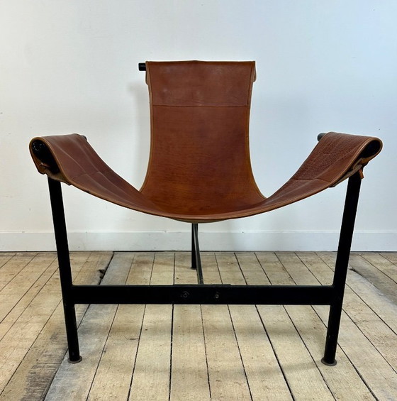 Image 1 of Vintage Danish hanging chair from the 1970s in leather