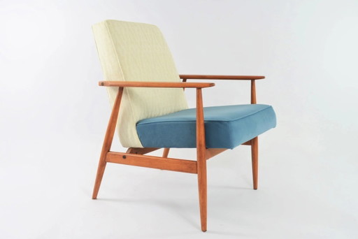 FOX tweekleurige blauwe fauteuil