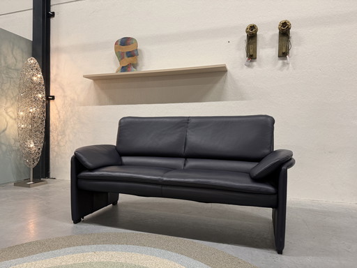 Leolux Catalpa Sofa, 2,5-Sitzer, Senso-Leder, Dunkelblau