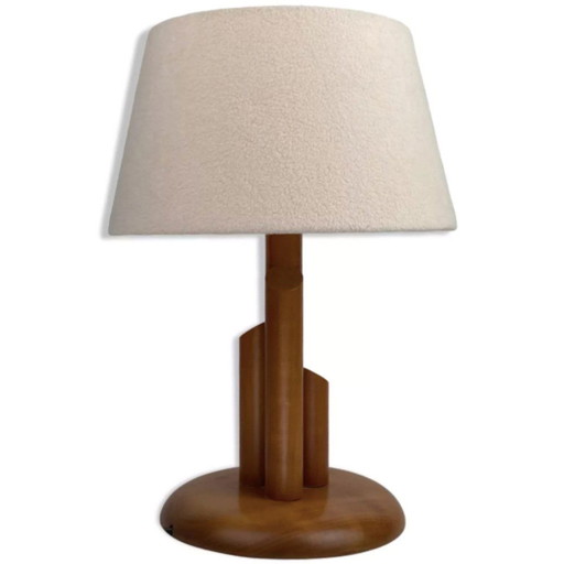 Scandinavian Pine Table Lamp, 1970S