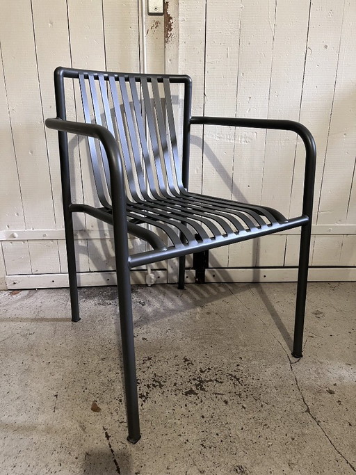 Sillón minimalista de metal para exteriores – Plateado – tuinstoelen