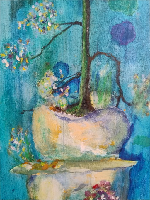 Painting Kitty Blüm Rock Growth