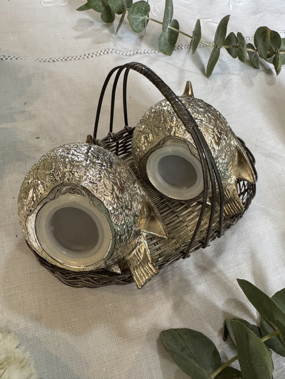 Image 1 of Salt and pepper shakers for quail birds